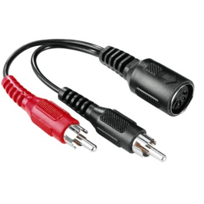 Image de Adaptateur audio, 2 RCA mâles - DIN femelle 5 broches / Adaptateurs RCA