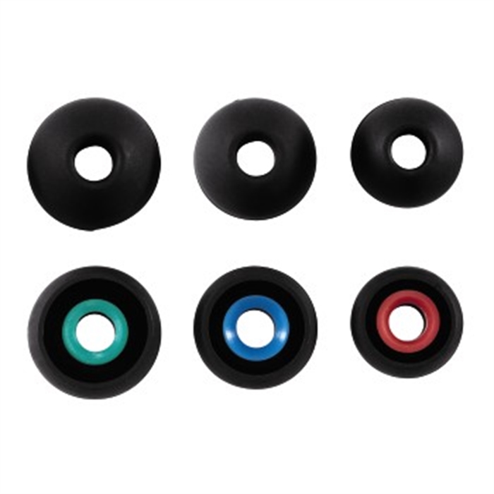 Picture of Silicone Replacement Ear Pads, size S - L, 6 pieces, black / Replacement Ear Pad Set