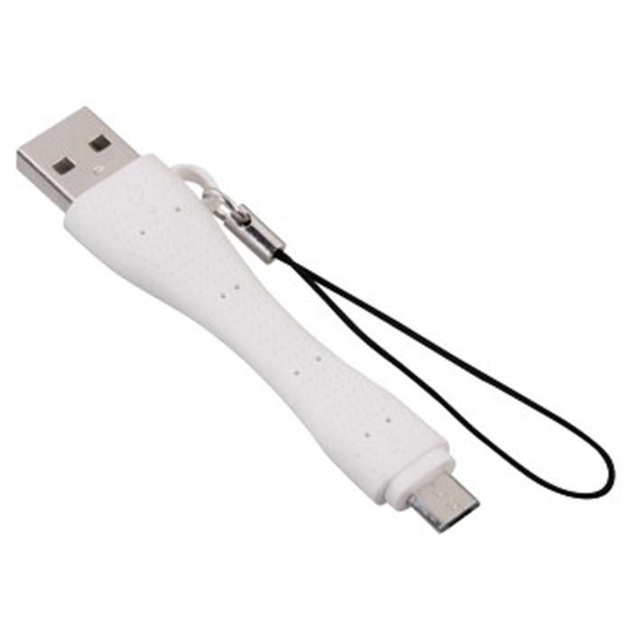 Picture of Short Charging/Data Cable, Micro-USB, 6 cm, white / USB Cable