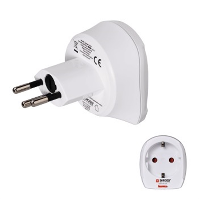 Picture of Europe to Switzerland Travel Adapter Plug, 3 pins / Travel Plug