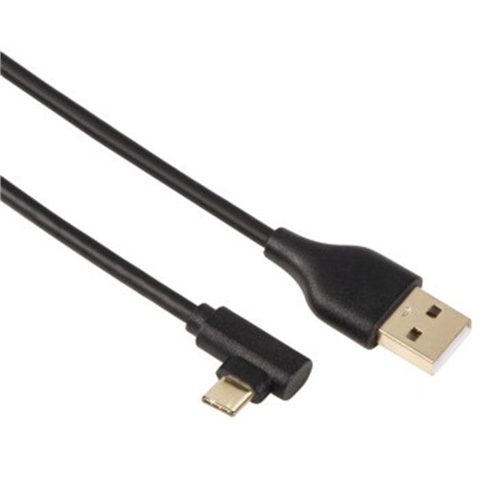 Picture of USB-C 2.0 Cable, 90° Angled Plug, gold-plated, twist-resistant, 1.00 m / USB Cable