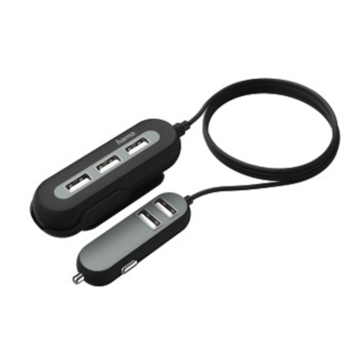 Image de Chargeur USB pour voiture 2+3 Power Extension, 10 A, 2 m, noir / Chargeurs CAC USB