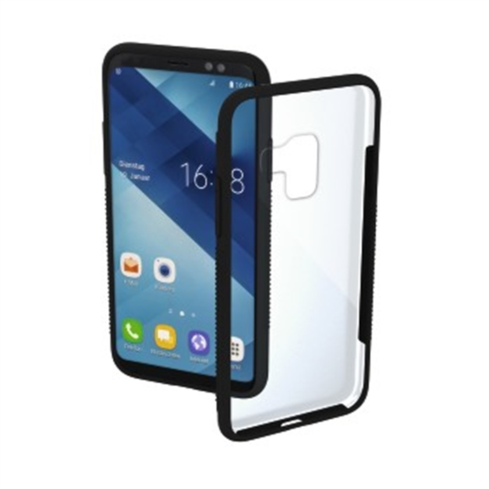 Picture of Frame Cover for Samsung Galaxy A6 (2018), transparent/black / Smartphone-Cover