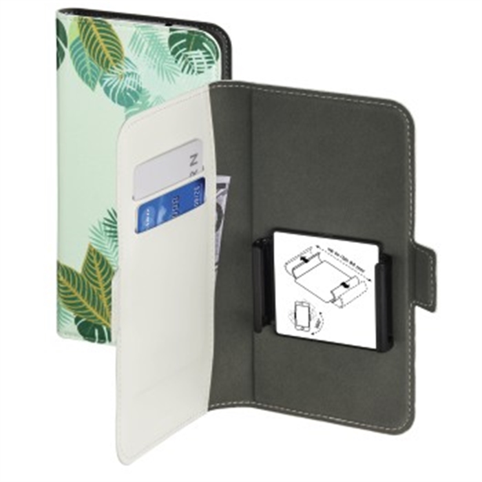 Picture of Smart Move - Tropical Booklet, size XXL (5.1 - 5.8), green / Smartphone Booklet Case