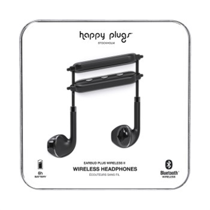 Image de Happy Plugs Casque d'écoute Earbud plus II BT noir 