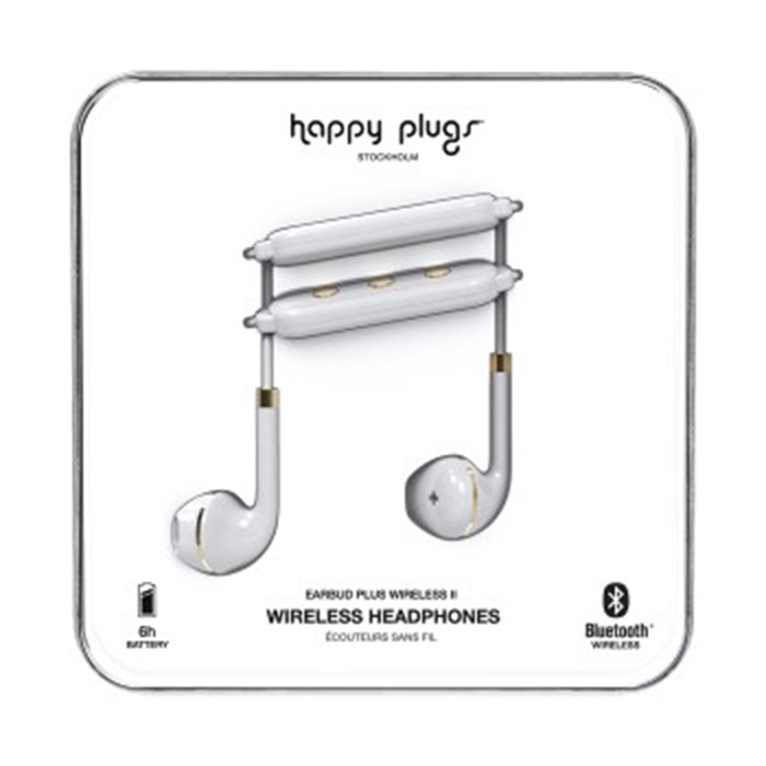 Image de Happy Plugs Casque d'écoute Earbud plus II BT blanc 