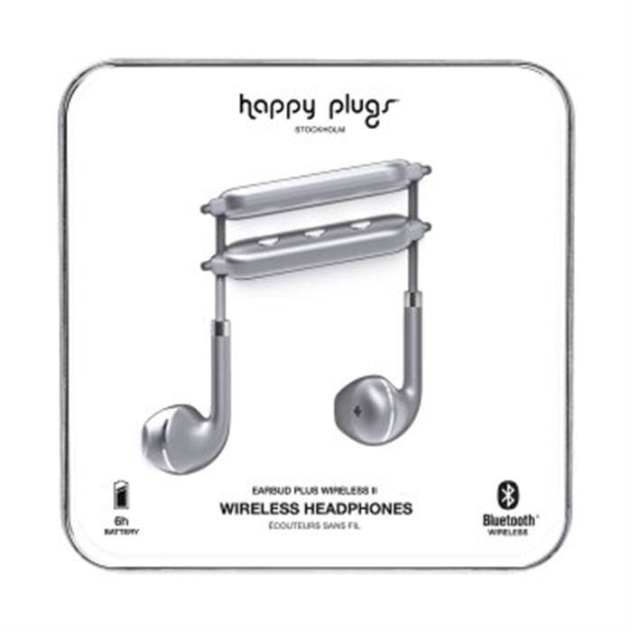 Image de Happy Plugs Casque d'écoute Earbud plus II BT gris