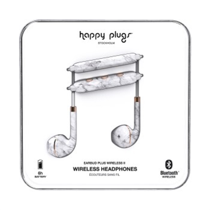 Image de Happy Plugs Casque d'écoute Earbud plus II BT blanc