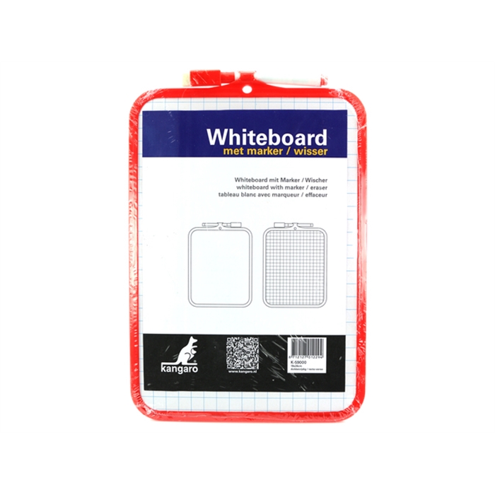 Afbeelding van Whiteboard Kangaro 19x26cm met marker/wisser