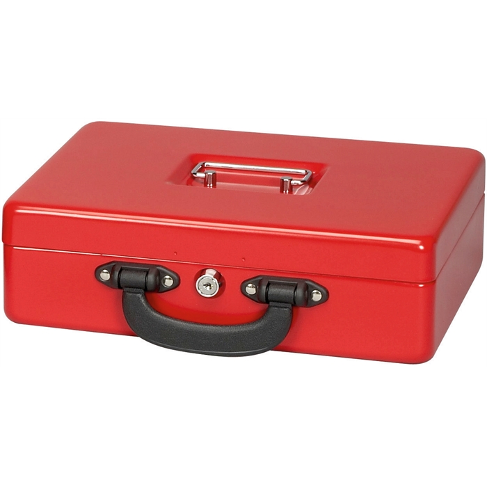 Picture of MAUL 5621425 - Cash box with euro-counting tray, 30x24,5x9,3 cm, Red 