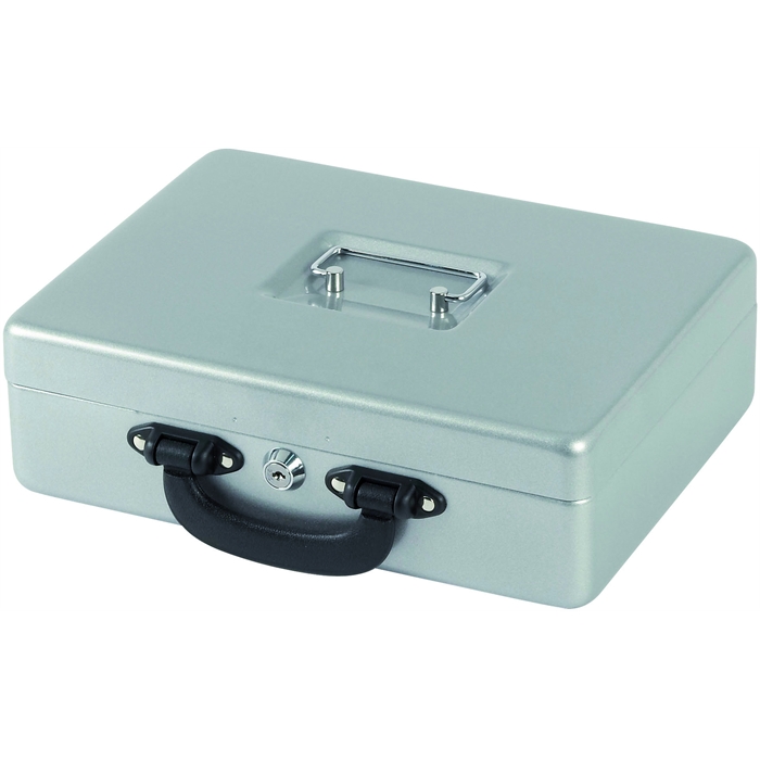 Picture of MAUL 5621495 - Cash box with euro-counting tray, 30x24,5x9,3 cm, Silver