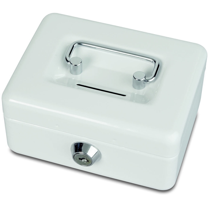 Picture of MAUL 5603002 - Cash box with coin slot, 12,5x10,5x6,1 cm, White 