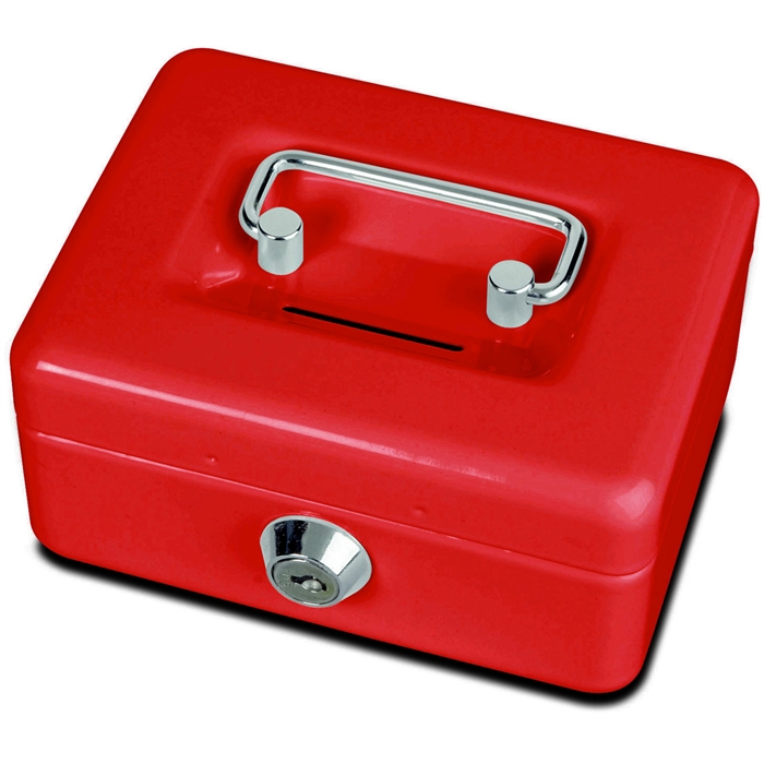 Picture of MAUL 5603025 -  Cash box with coin slot, 12,5x10,5x6,1 cm, Red 