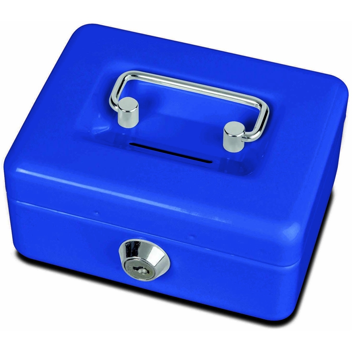 Picture of MAUL 5603037 - Cash box with coin slot, 12,5x10,5x6,1 cm, Blue 