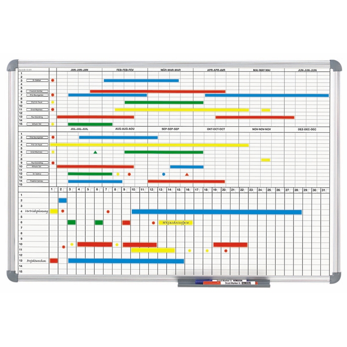 Afbeelding van Maand- / Jaarplanner MAULoffice, 60 x 90 cm - grijs