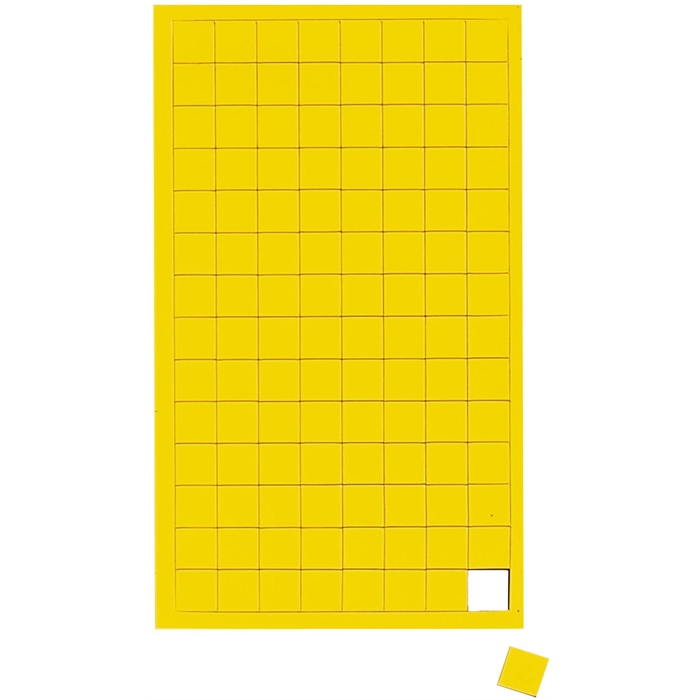 Afbeelding van Magnetische symbolen, vierhoek, 112 st Geel