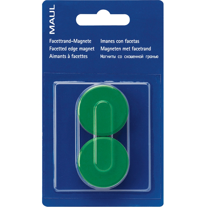 Afbeelding van Magneet MAULpro, Ø 34 mm x 13 mm, 2 st, blister Groen