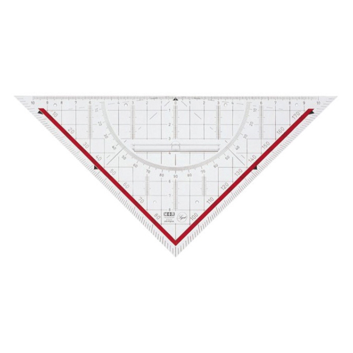 Picture of geodriehoek Möbius & Ruppert 20cm plexiglas transparant