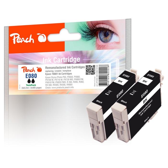 Picture of Epson R360, bk, REM, Twin-Pack, PI200-381 2 nk cartridge 2x8.2ml (UK=55)