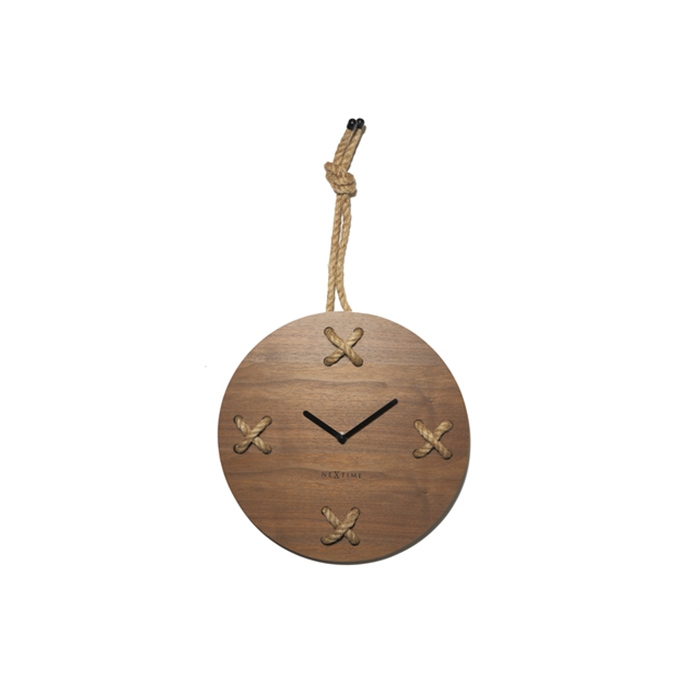 Image de Horloge murale NeXtime 33 x 58 x 3 cm, bois, marron,        'Stitch'