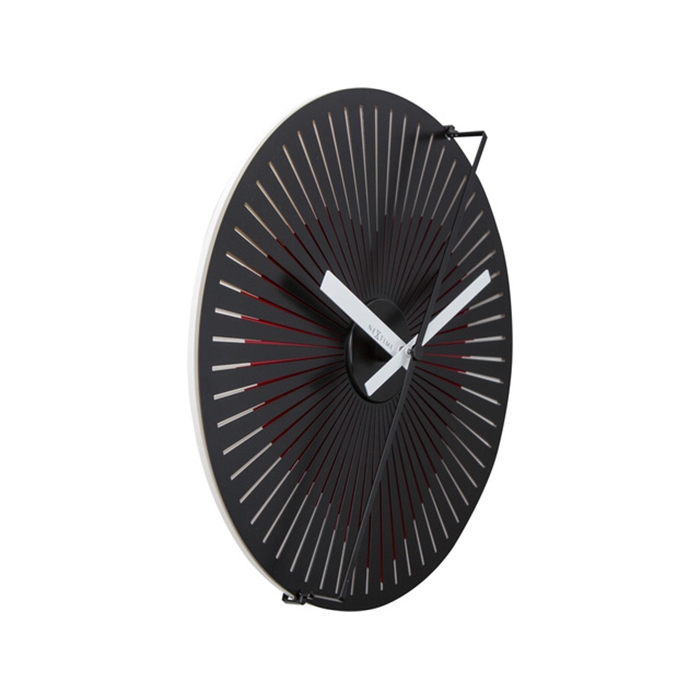 Image de Horloge murale NeXtime dia. 30 cm, metal, rouge, 'Kinegram  Heart'