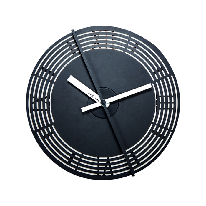 Image de Horloge murale NeXtime dia. 30 cm, metal, 'Kinegram Roman   Number'