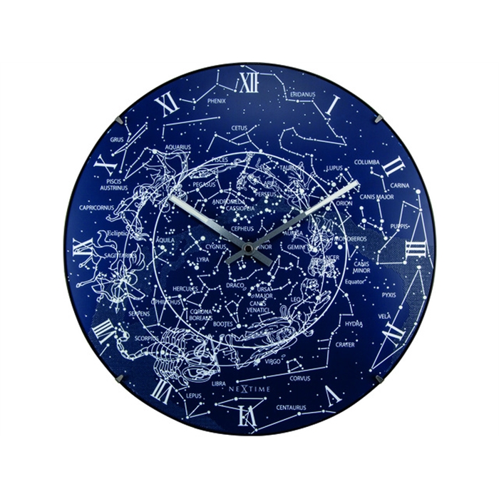 Image de Horloge murale NeXtime dia. 35 cm, verre bombé, 'Milky Way  dome'