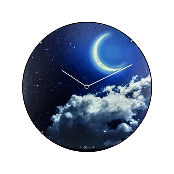 Image de Horloge murale NeXtime dia. 35 cm, verre bombé, 'New Moon   dome'