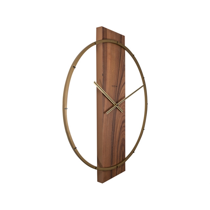 Image de Horloge murale NeXtime 50.8x58.2x4.3, bois/Steel, marron