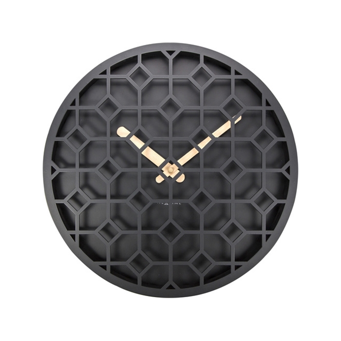 Image de Horloge murale NeXtime dia. 36, bois, noir