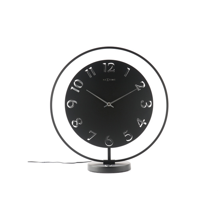 Image de Horloge de table NeXtime dia. 40 x 40.5 cm, metal, noir,    'Ting Table'