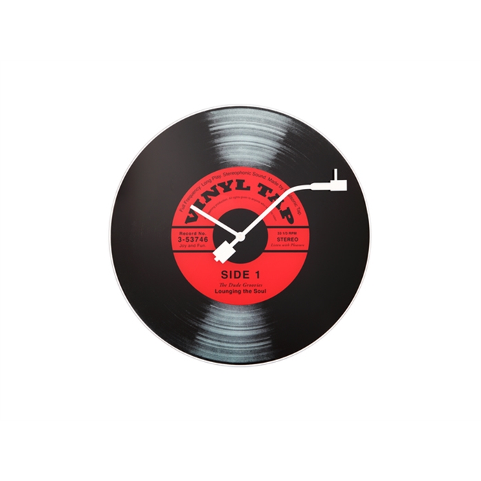 Image de Horloge murale NeXtime 43 cm, verre, 'Vinyl Tap'