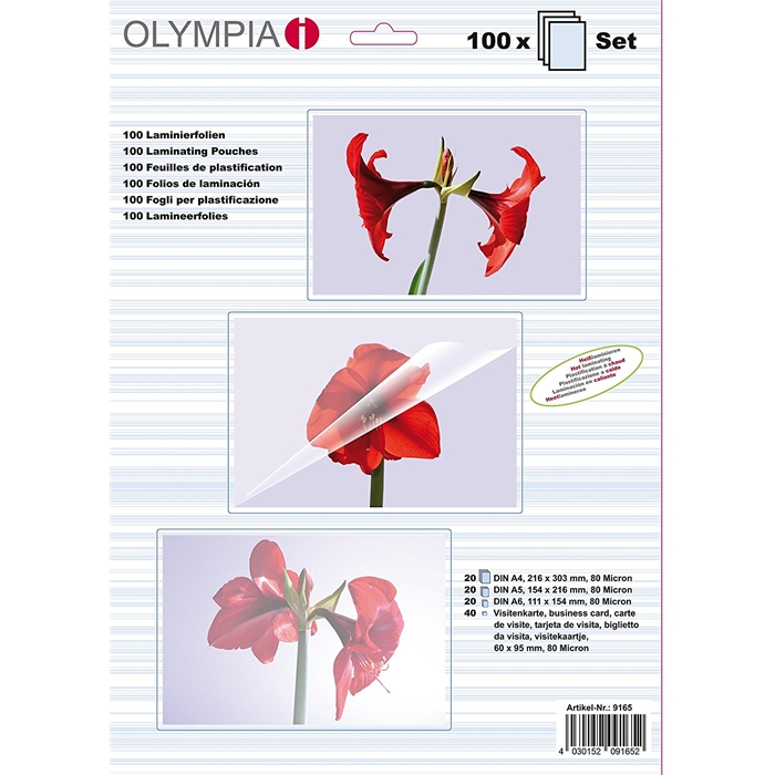 Picture of OLYMPIA pouches assorted sizes 100 x 80 micron