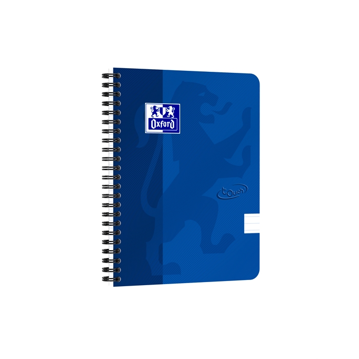 Image de OXFORD Touch cahier spiralé A5 ligné 70 fls 90g couverture carton souple bleu