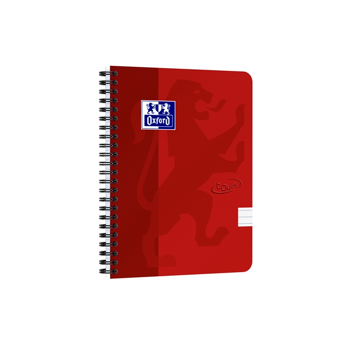 Image de OXFORD Touch cahier spiralé A5 ligné 70 fls 90g couverture carton souple rouge