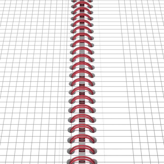 Image de OXFORD Black n' red cahier spiralé avec couverture carton rigide A4 140p 90g quadrillé