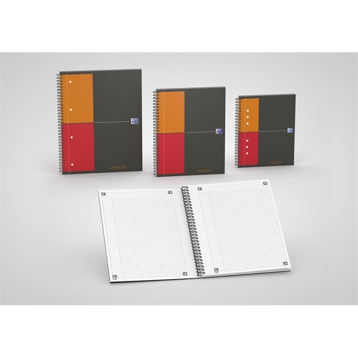 Image de OXFORD International meetingbook B5 quadrillé 5mm 80 fls 80g couverture plastique souple gris