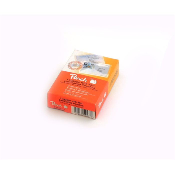 Image de Peach lug avec fente Lam pochette 65x108mm125mic (100) 1 boîte cont. 100 sachets PP525-11