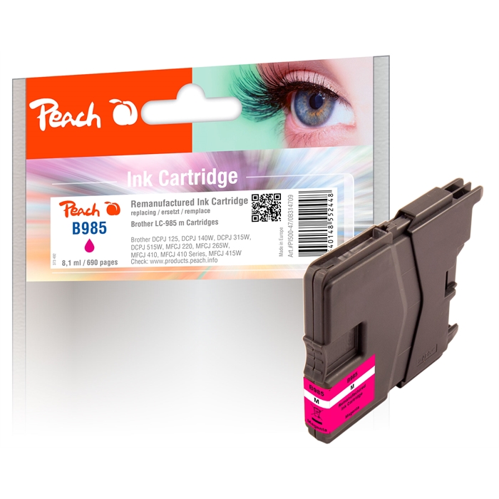 Picture of Brother LC-985, mag, REM, PI500-47 1 remanufactured  ink cartridge, 8.1ml (UK=85)