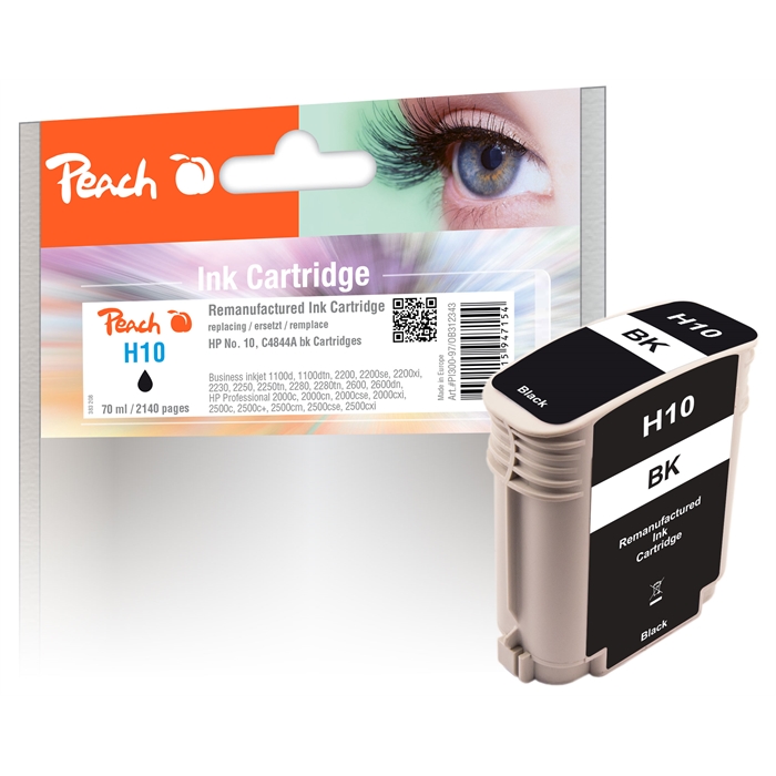 Picture of HP Business InkJet 2200 No.10, bk, REM, PI300-97 1 ink cartridge, 70ml (UK=55)