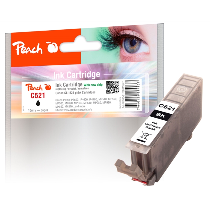 Picture of Canon CLI-521, phbk, PI100-81 1 ink cartridge 10ml  (UK=85)