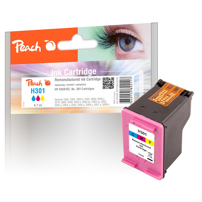 Image de Peach Tête d'impression couleur compatible avec HP No. 301, CH562EE