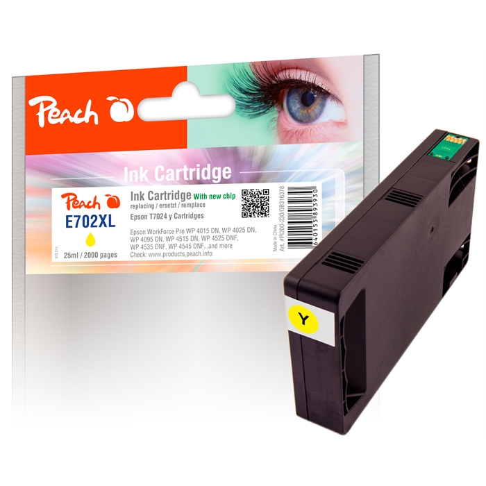 Image de Peach Cartouche d'encre jaune compatible avec Epson T7024