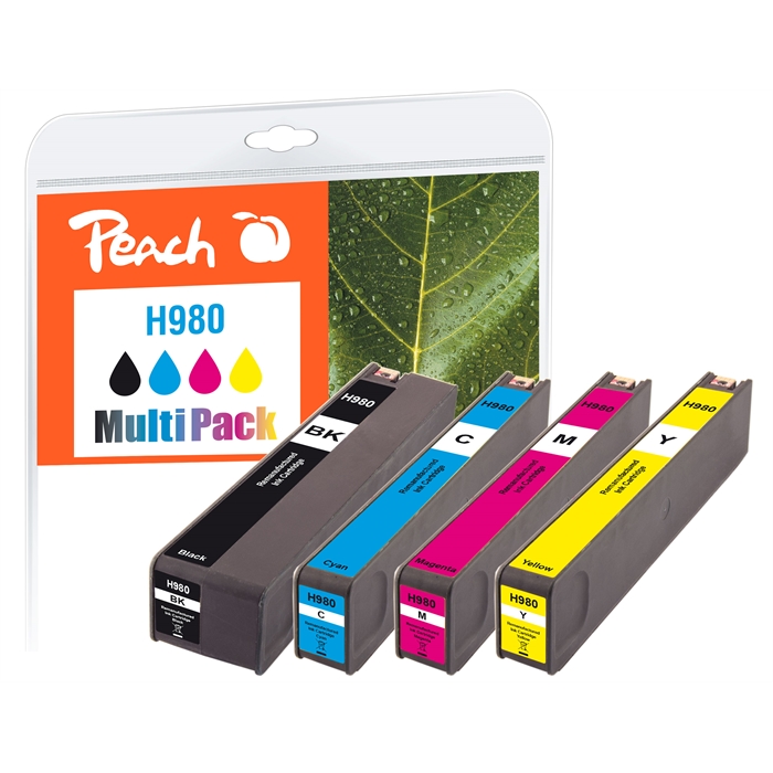 Image de Peach Cartouches d'encre Spar Pack compatibles avec HP No. 980