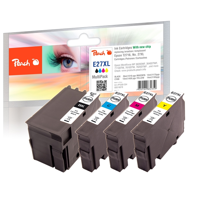 Image de Peach Cartouches d'encre Spar Pack compatibles avec Epson No. 27XL