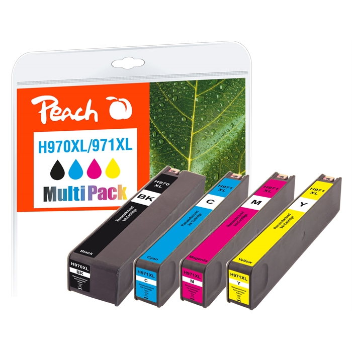 Image de Peach Cartouches d'encre Spar Pack compatibles avec HP No. 970XL, No. 971XL