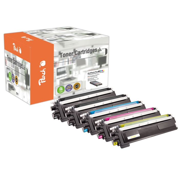 Image de Peach Modules de toner Spar Pack Plus compatibles avec Brother TN-230