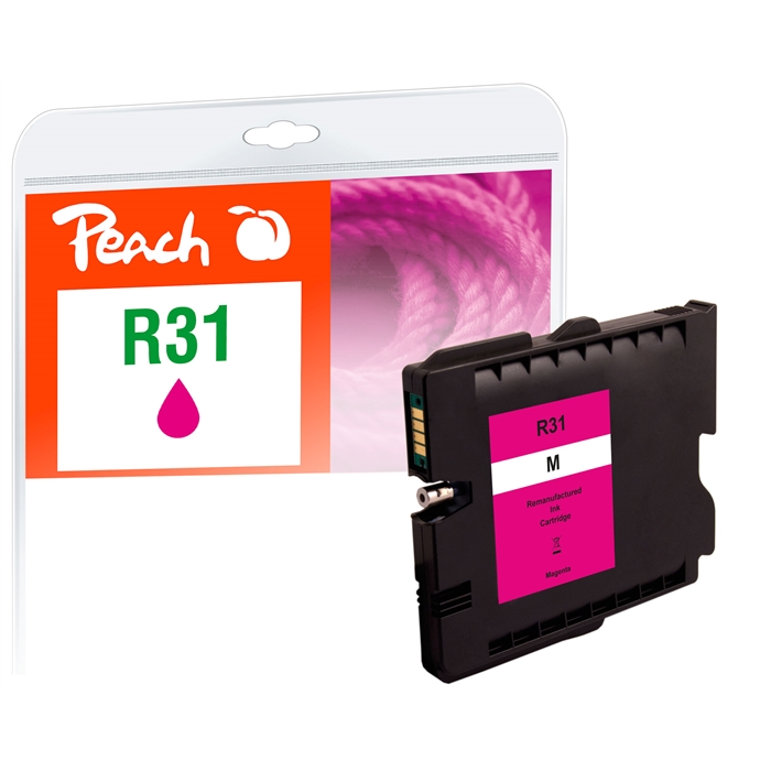 Image de Peach Cartouche d'encre magenta compatible avec Ricoh GC31M