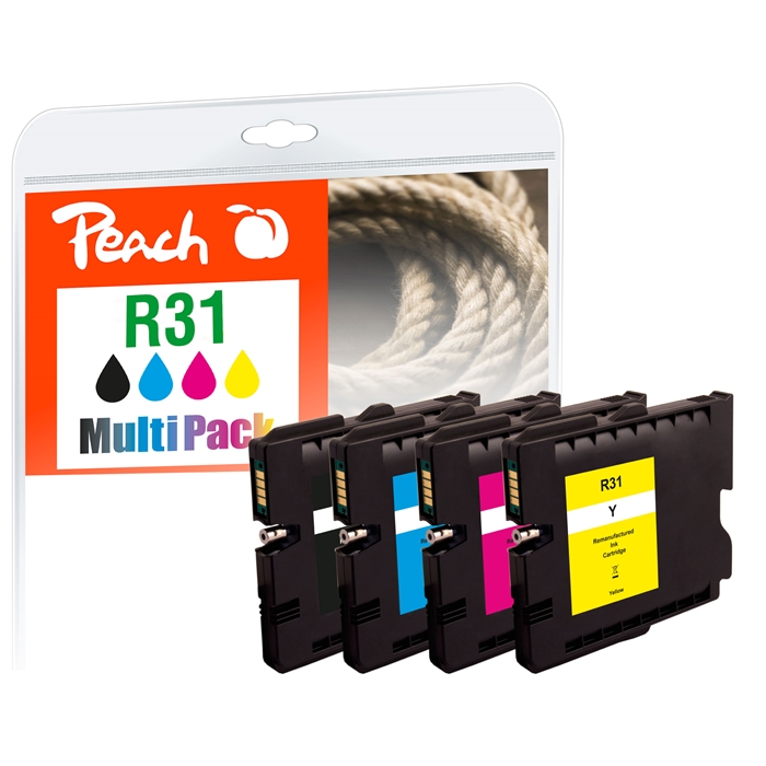 Image de Peach Cartouches d'encre Spar Pack compatibles avec Ricoh GC31