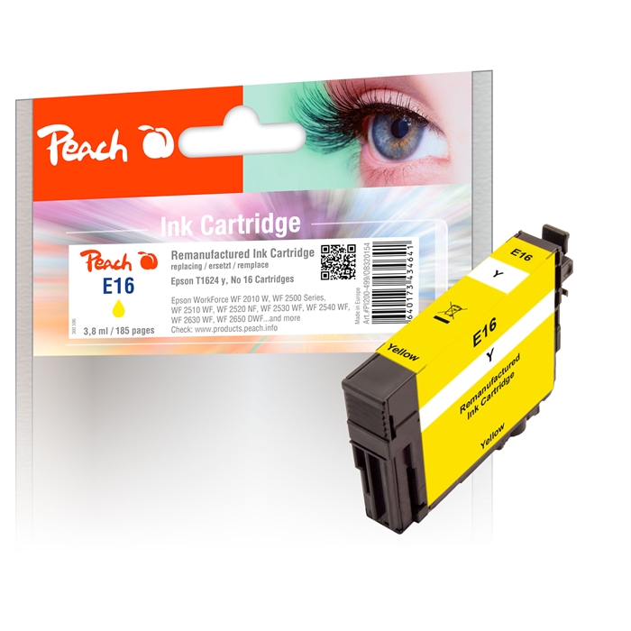 Image de Peach Cartouche d'encre jaune , compatible avec Epson No. 16 y, T1624